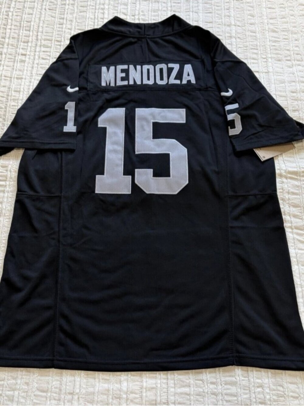 Fernando Mendoza Black Stitched Jersey Vapor